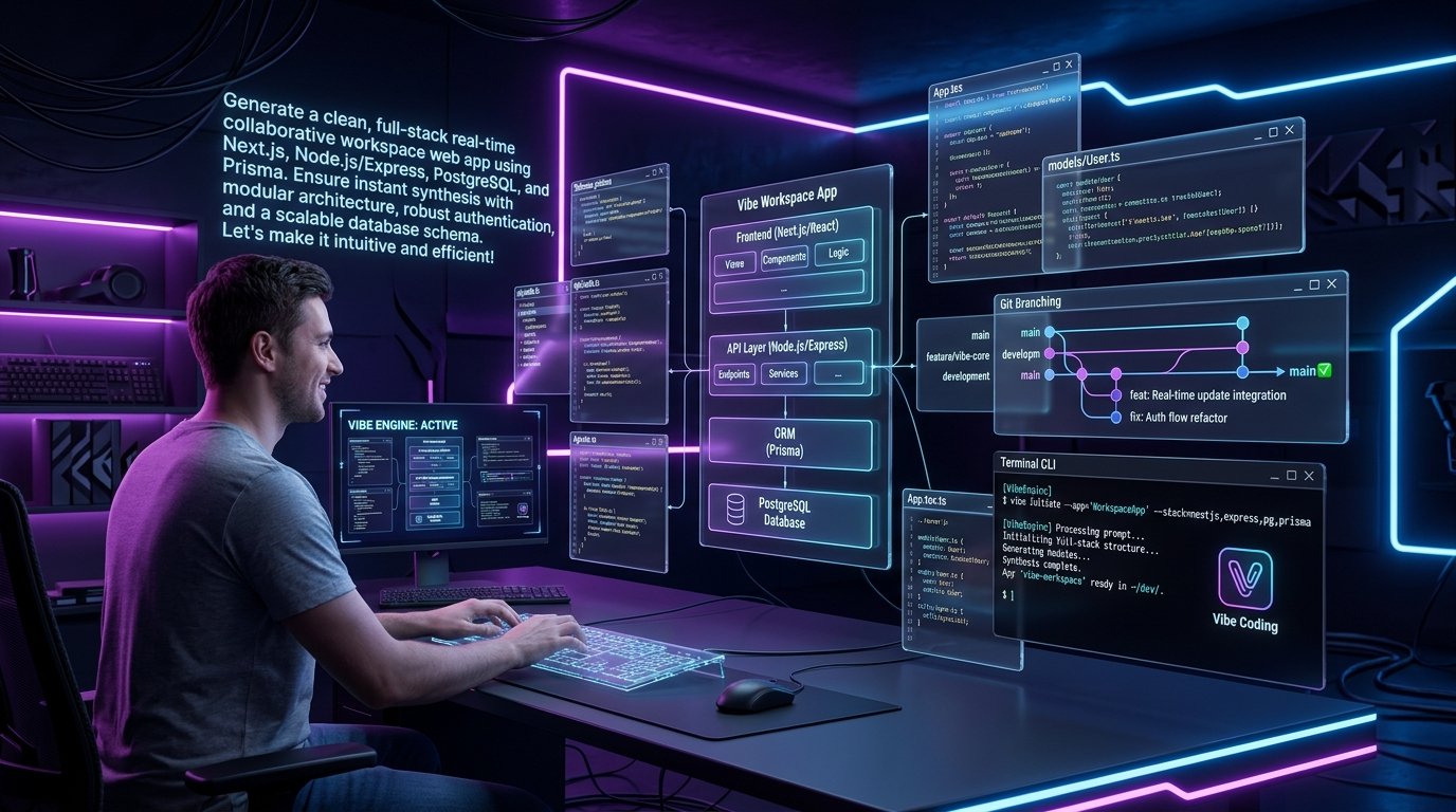 دورة حياة البرمجة بالوصف Vibe Coding وبناء الأنظمة الكاملة